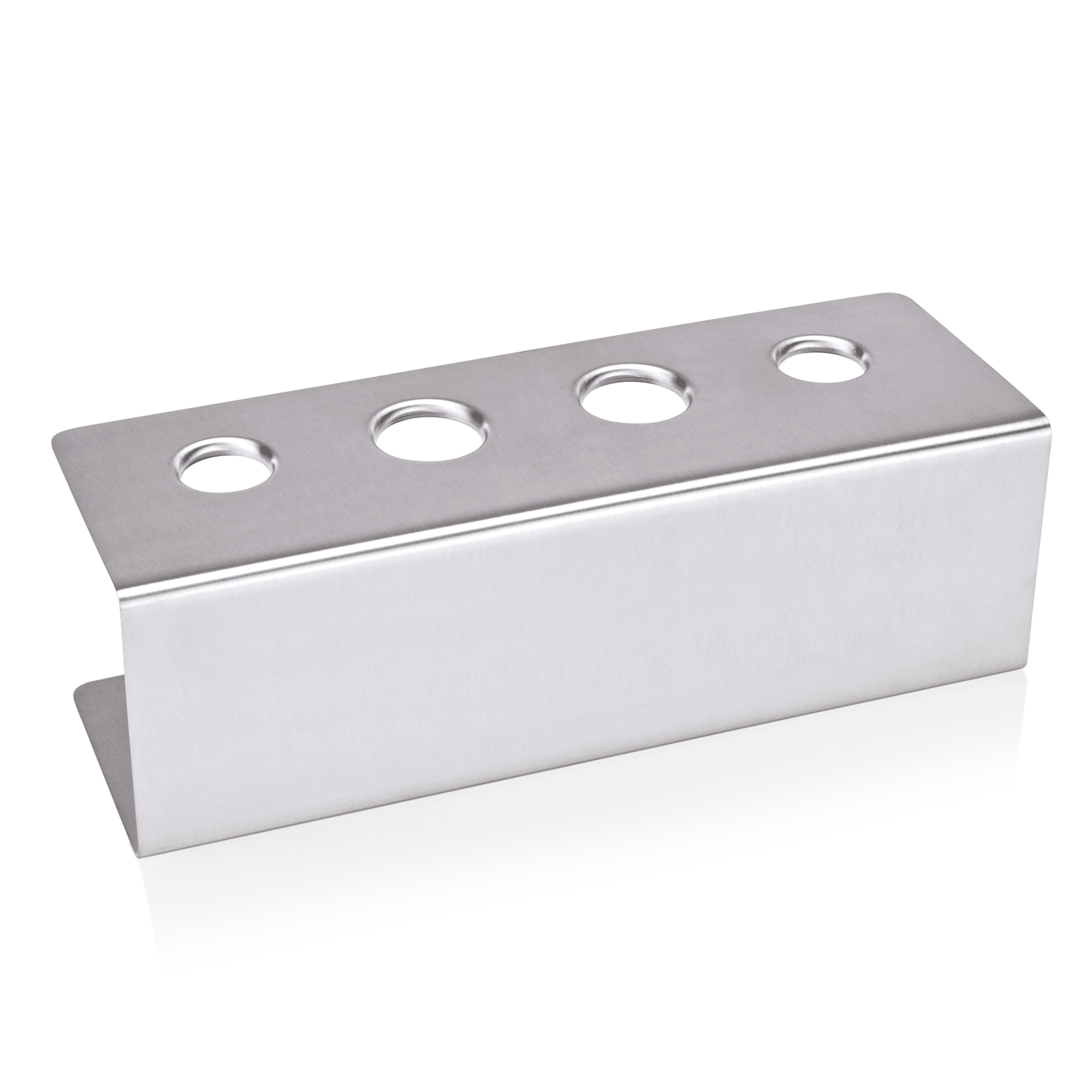 Stojalo za sladoledne kornete, s 4 luknjami, 27 x 9,5 x 8,2 cm, krom-nikelj jeklo